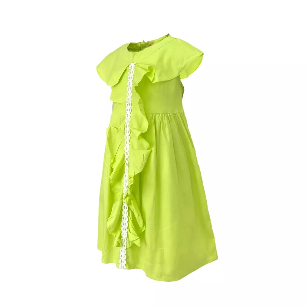 Pingu Long Dress Anak Perempuan Polos Hijau 91003430