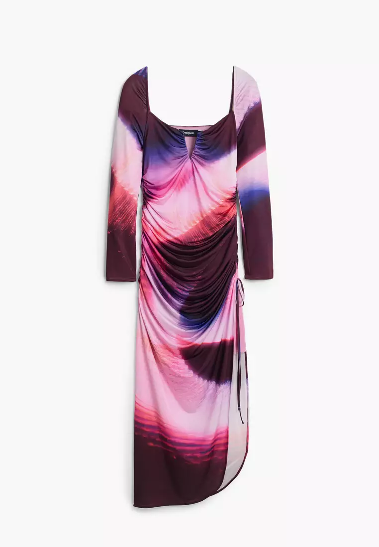 Midi dress with slit