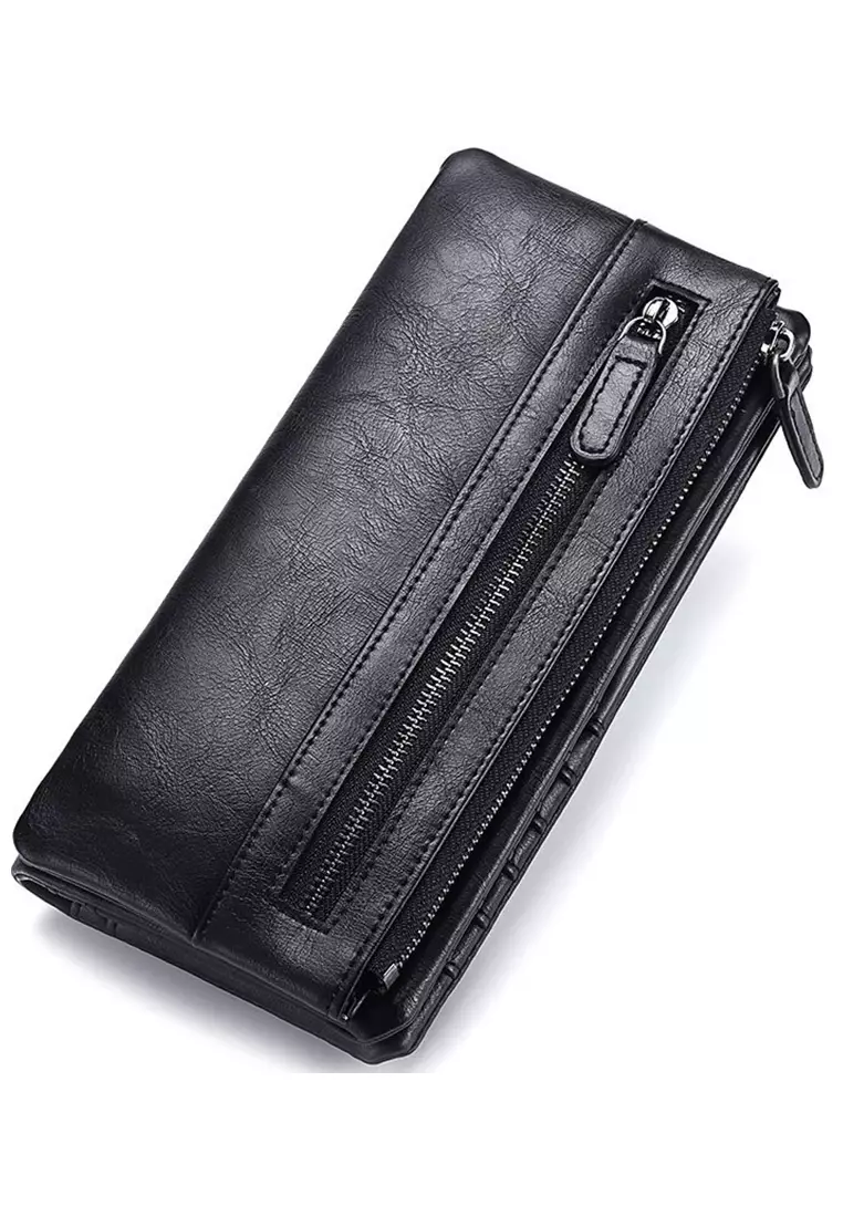Smith Casual Wallet Dompet Pria Many Slot Bahan Kulit ORIGINAL - Black