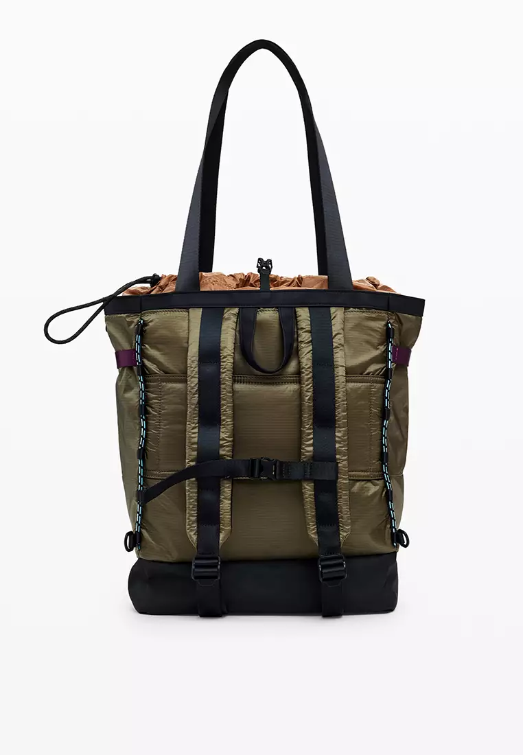 Large nylon tote backpack