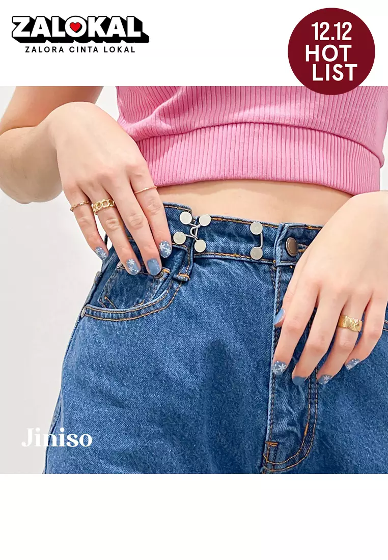 1set Kancing Pengecil Jeans Adjustable Unisex