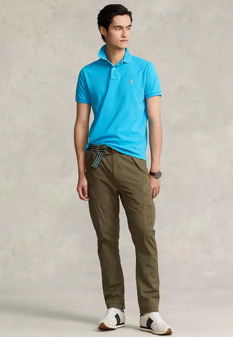 Custom Slim Fit Mesh Short Sleeve Polo Shirt