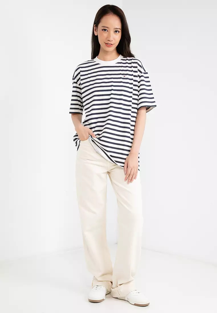 Tommy hilfiger striped t shirt mens top