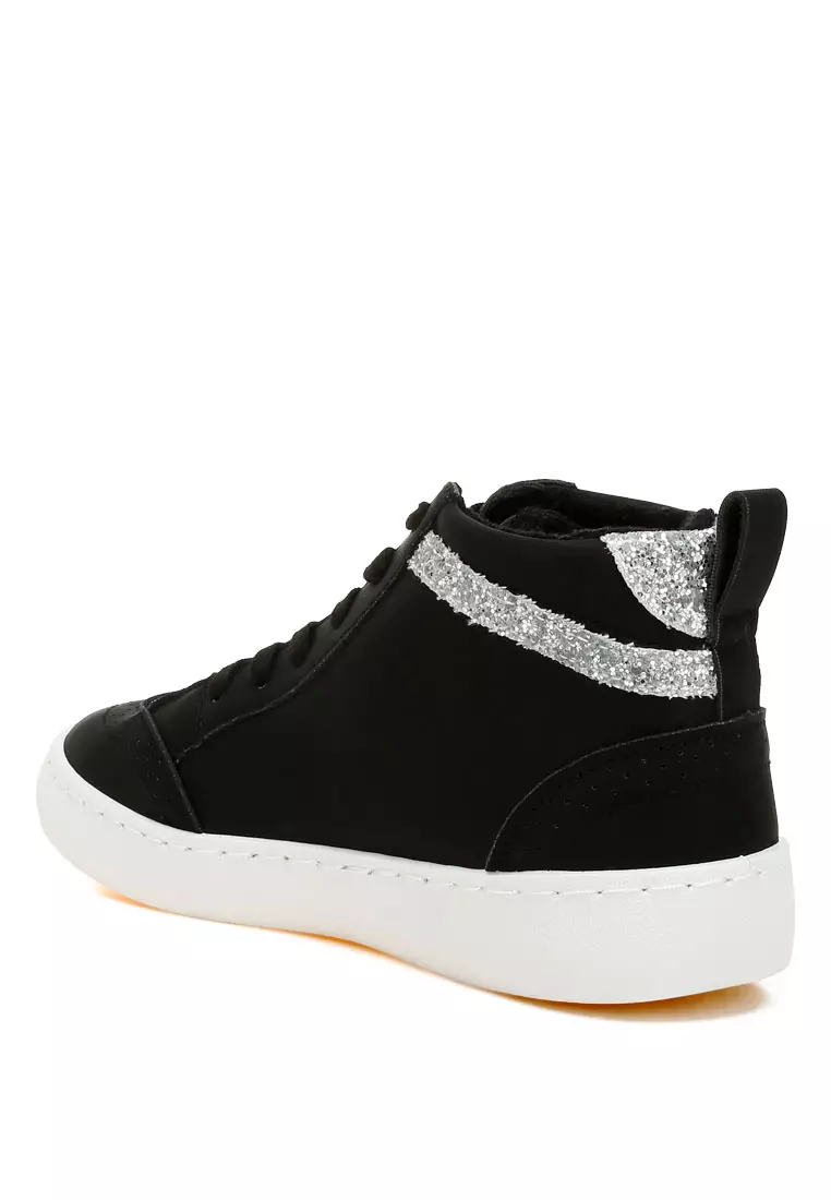 Star High Ankle Sneakers in Black