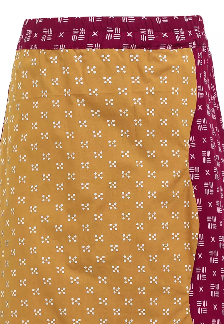 Setelan/ Stelan Baju Anak Perempuan Blouse Atasan Kids dan Bawahan Rok Arsika Path Maroon Mustard