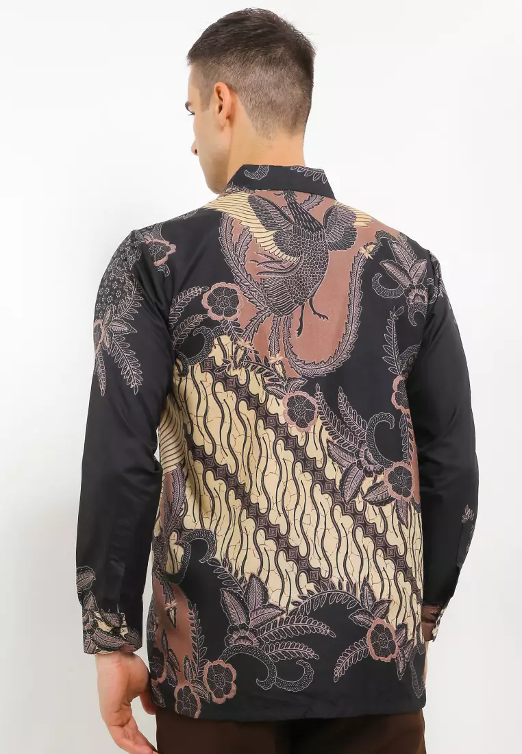 Prabaswara Kemeja Batik Exclusive Premium Pria Casual Modern Lengan Panjang