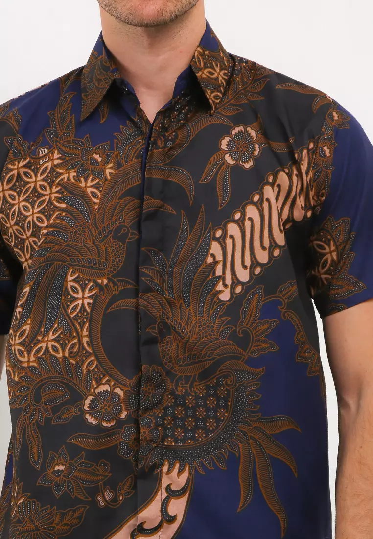 Mahesa Kemeja Batik Exclusive Premium Pria Casual Modern Lengan Pendek