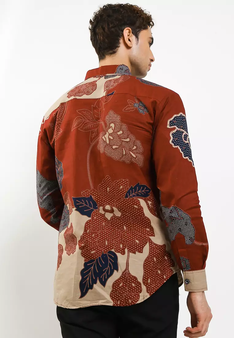 Pradipta Kemeja Batik Exclusive Premium Pria Casual Modern Lengan Panjang