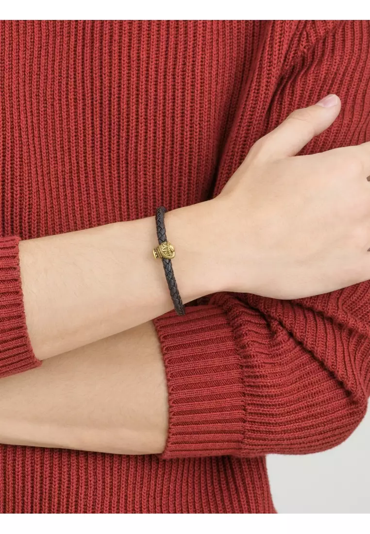 999 Gold Snake Charm for Men 92008C  [Bracelet not included]