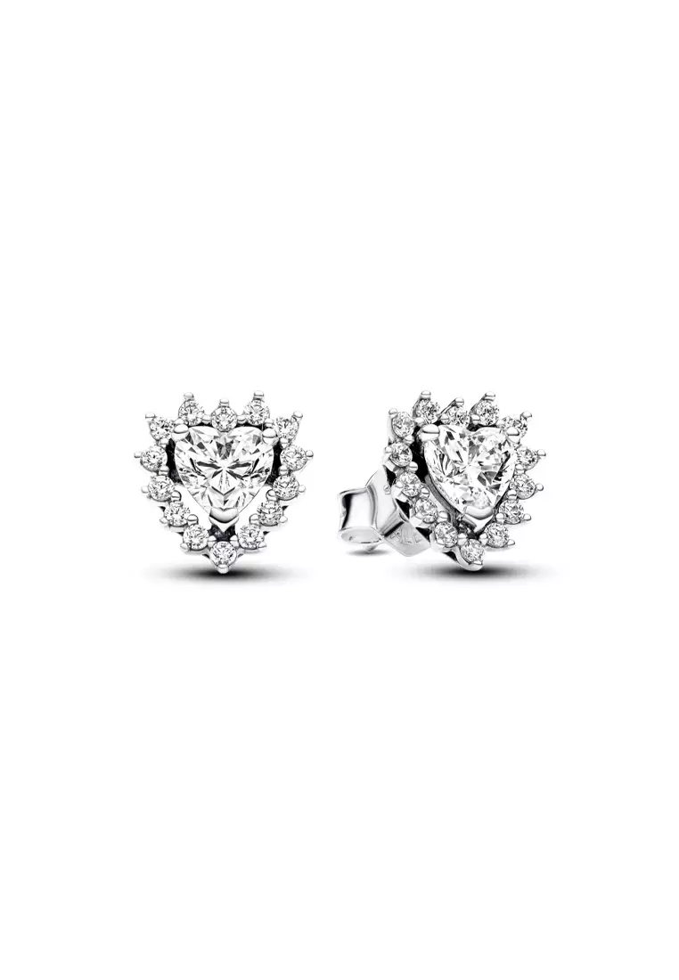 Pandora Sparkling Double Heart Halo Necklace Gift Set (45cm)