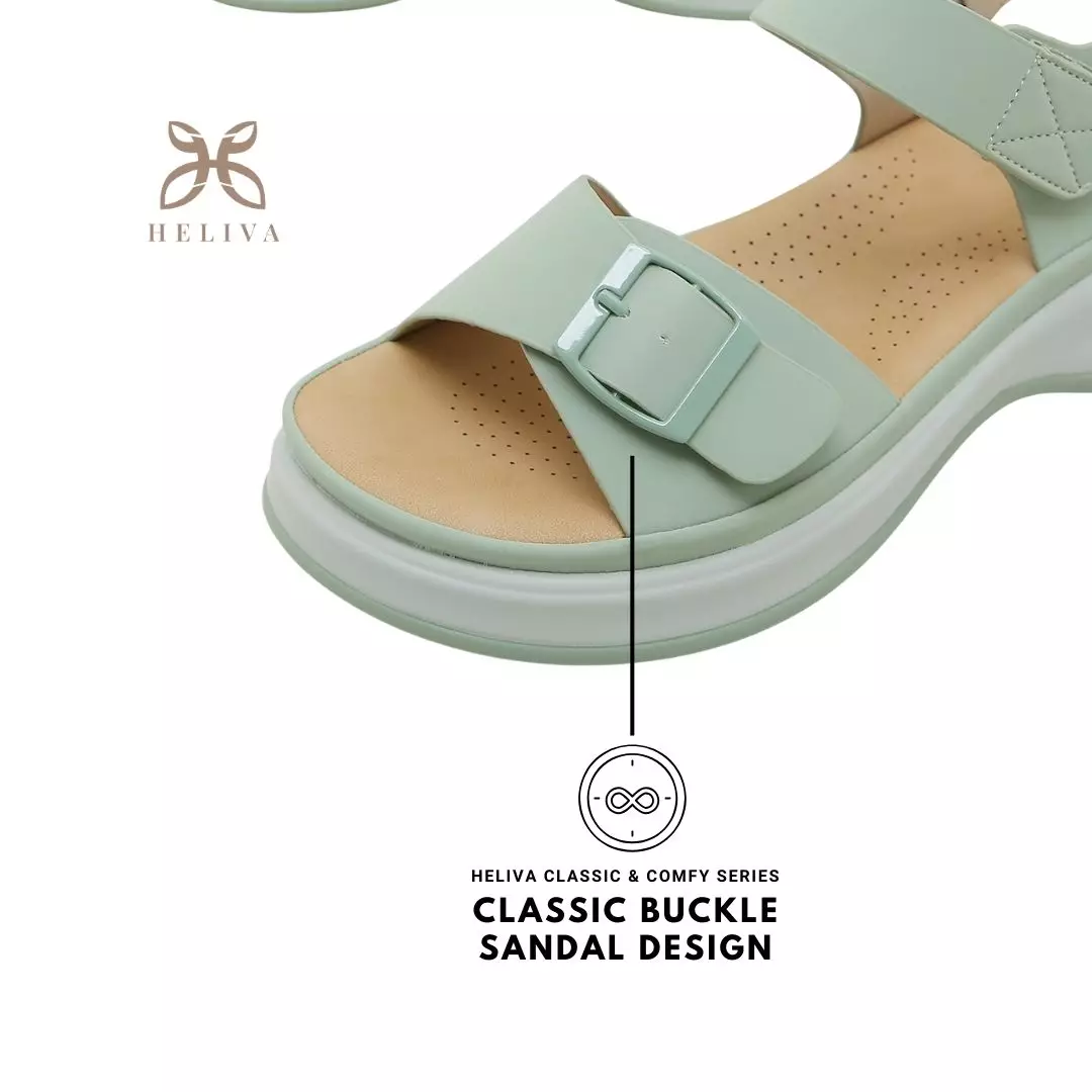 Heliva Vella Sandal Wedges Lady Sling Back Casual Look