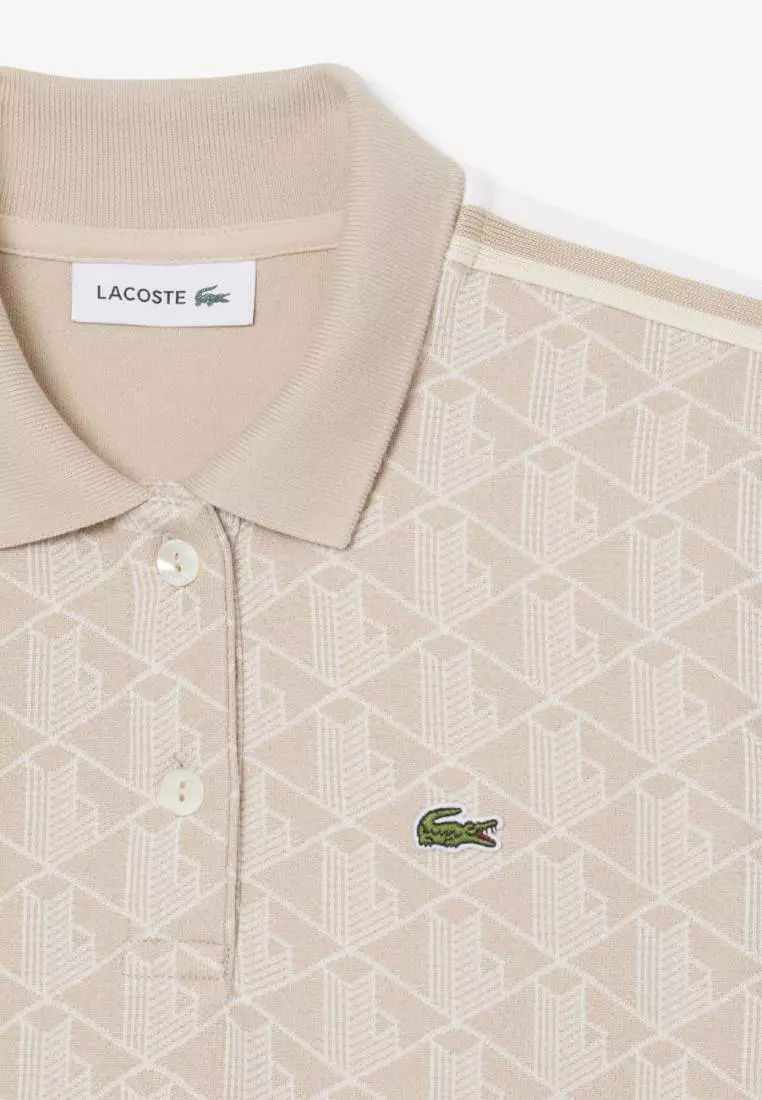 Slim Fit Monogram Jacquard Polo Shirt