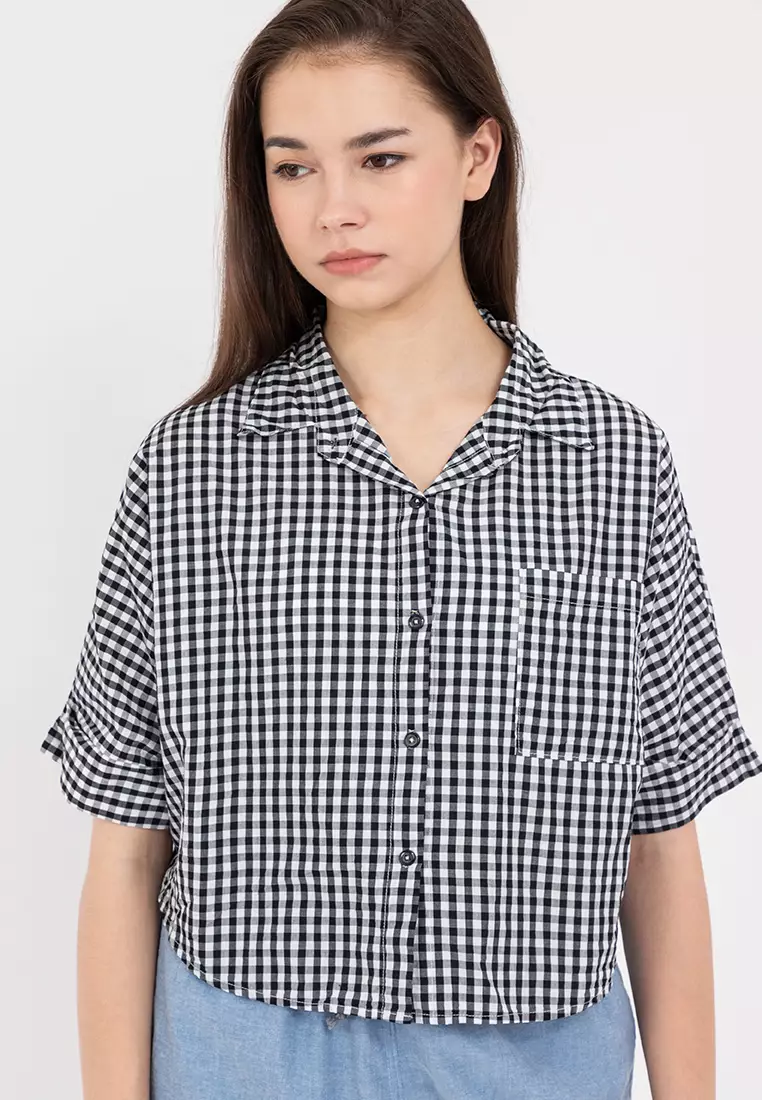 Cassandra Crop Polo Top