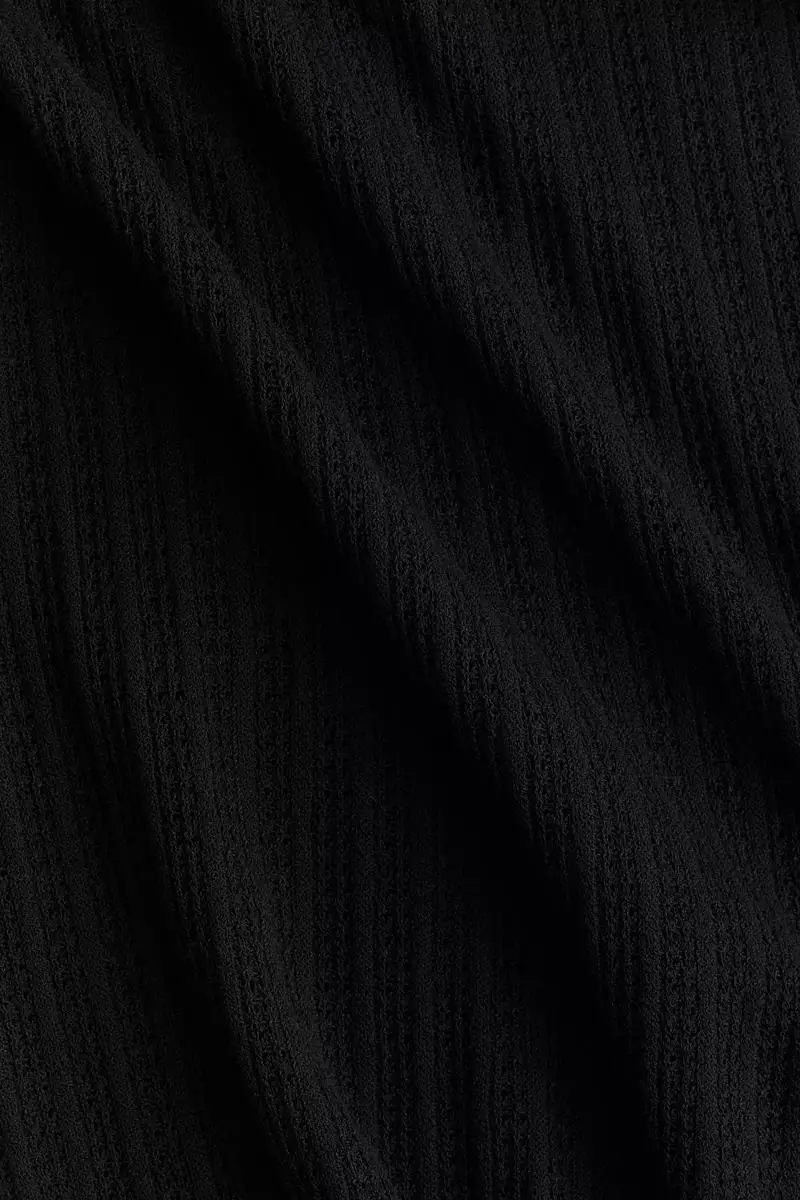 Hole-patterned maxi dress