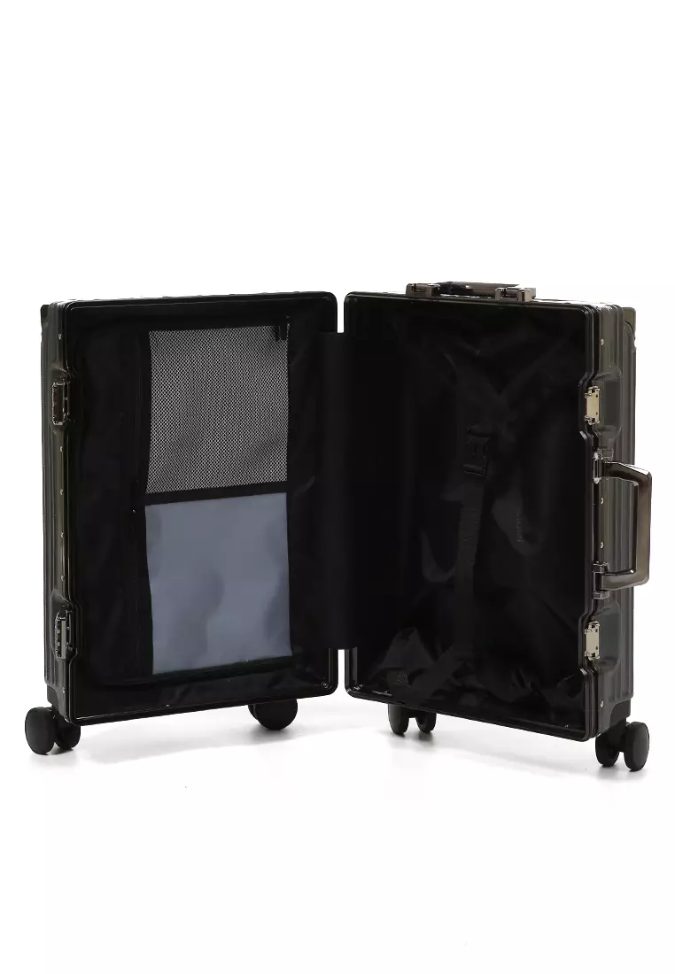 Carlton Koper Alumunium Frame Size 20 Inch Suitcase Unisex TSA Lock Material Polycarbonate ORIGINAL - Gray
