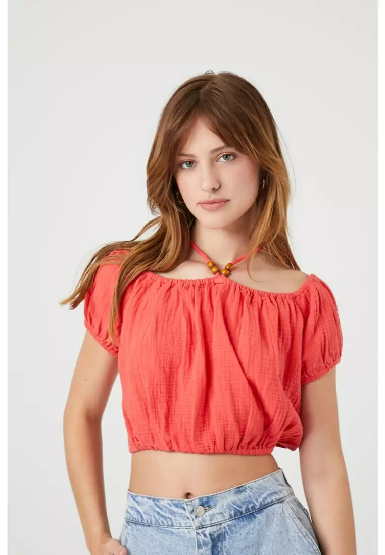 Forever 21 red shop off the shoulder top