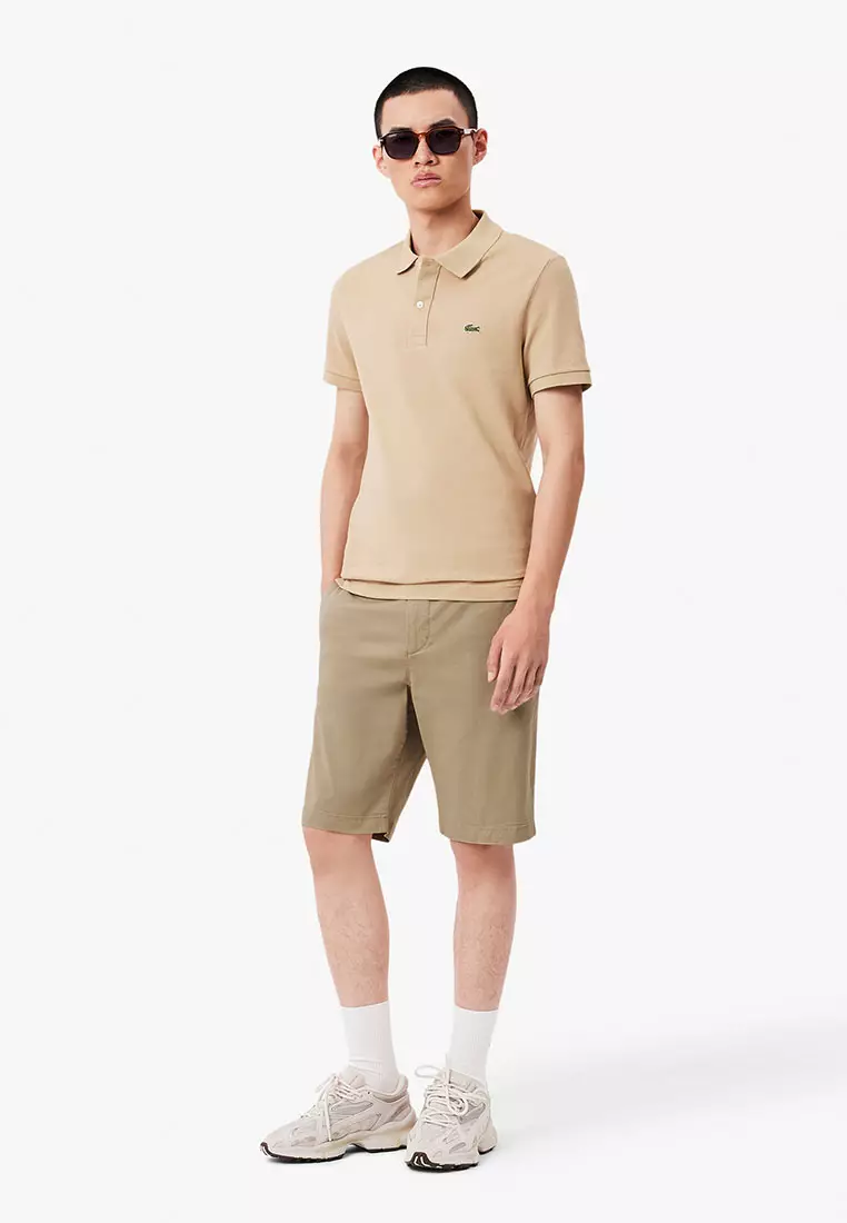 Slim Fit Stretch Cotton Bermuda Shorts