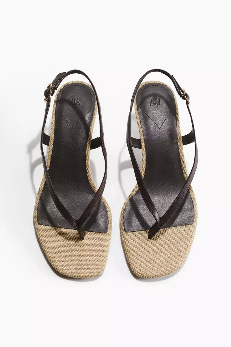 Kitten-heeled sandals