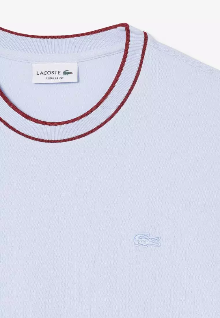 Stretch Piqué Stripe Collar T-shirt