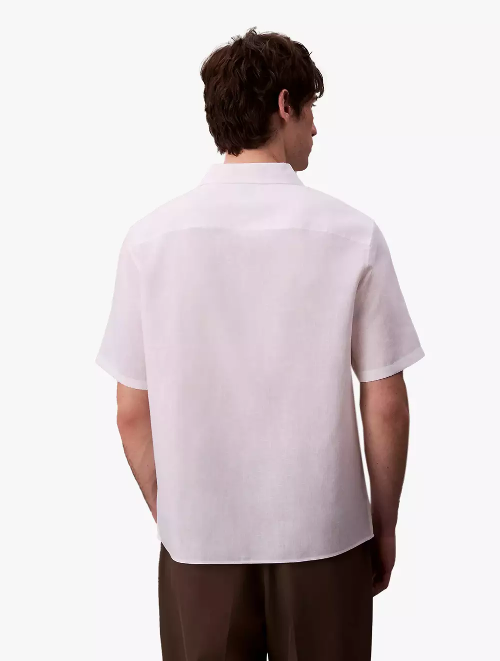 Calvin Klein - Short Sleeve Traveler Linen Camp Easy Shirt