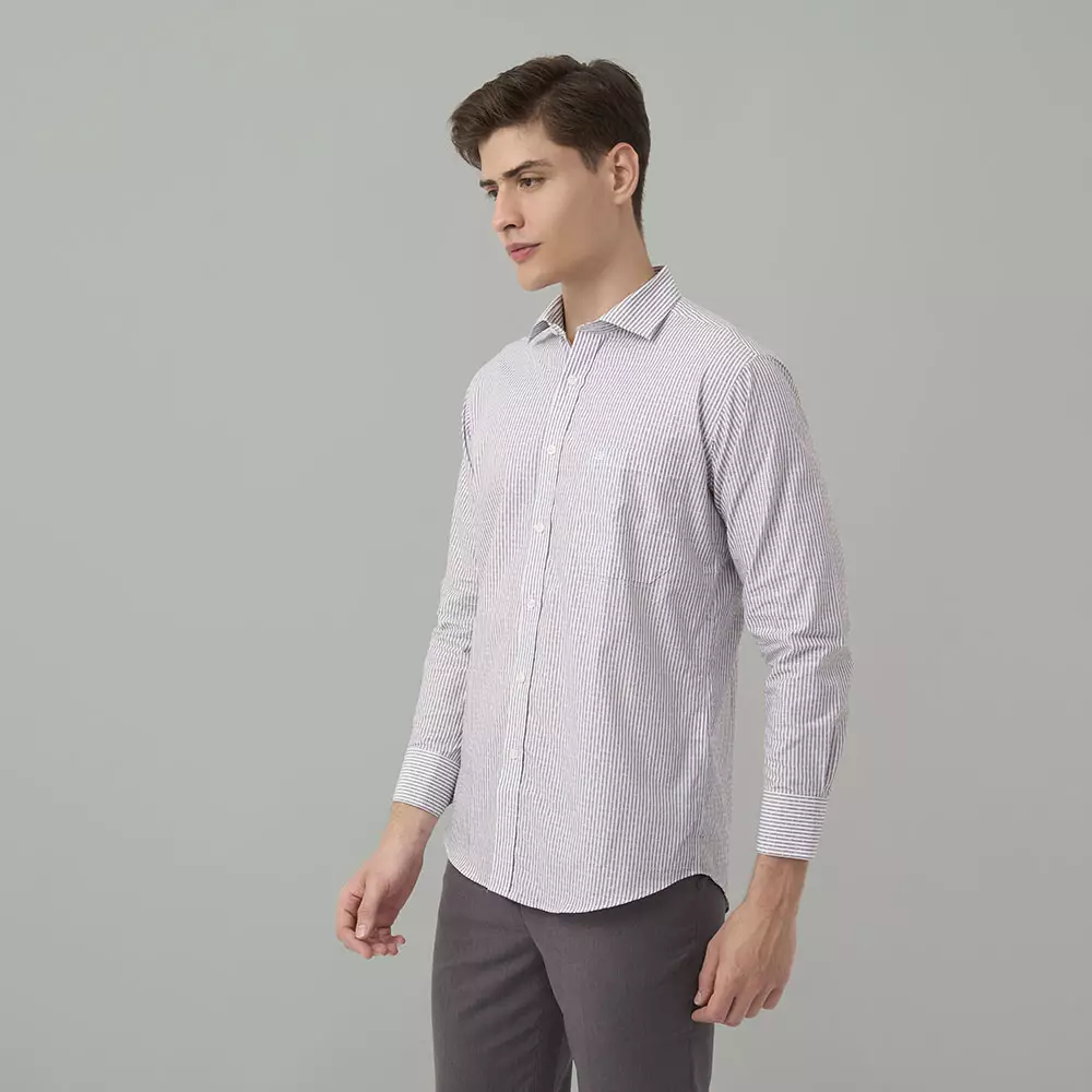 Kemeja Lengan Panjang Guy Laroche Micro Teal - Grey Smart Casual