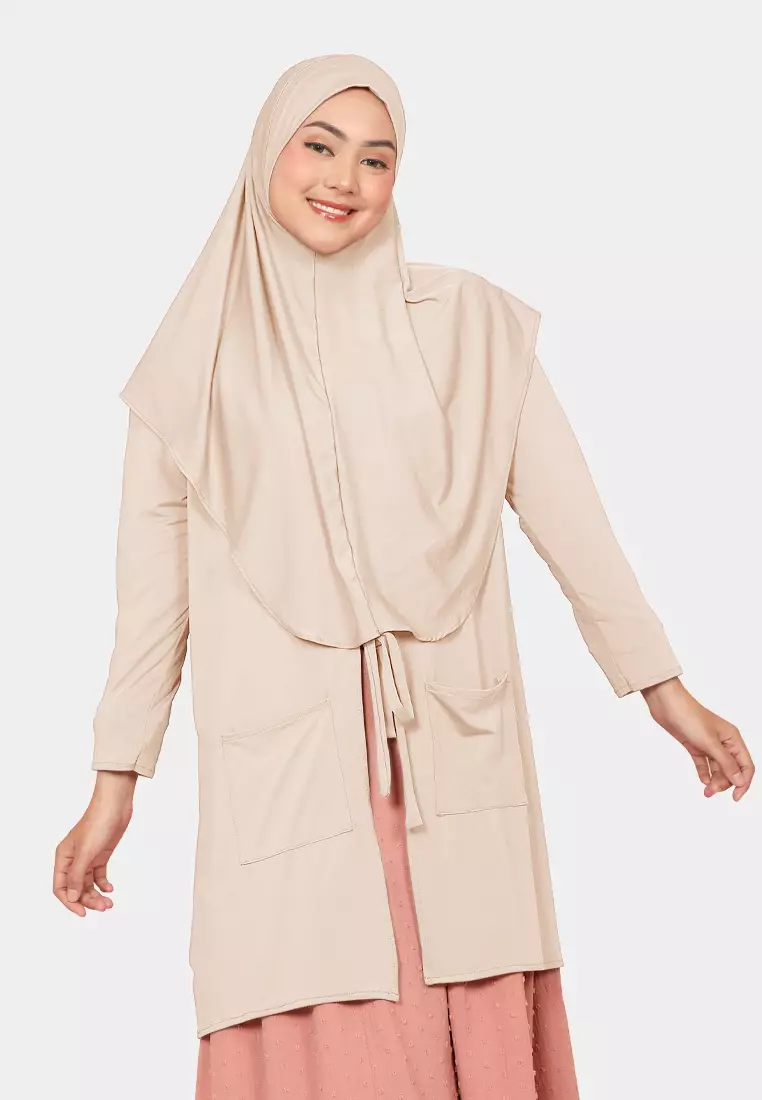 Zelena - Ralisha Outer Hijab | Cardigan Wanita - Beige Blush