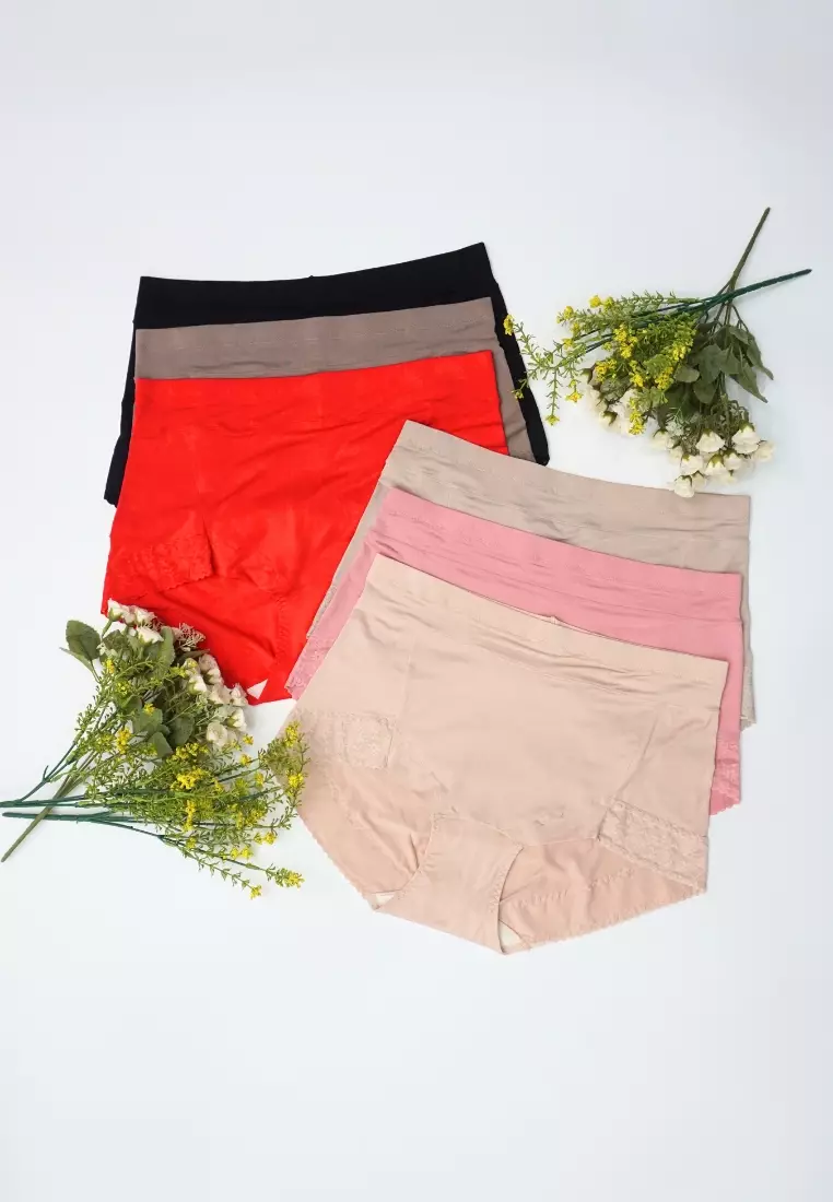 6 Pack Briella High Waisted Panties Bundle A