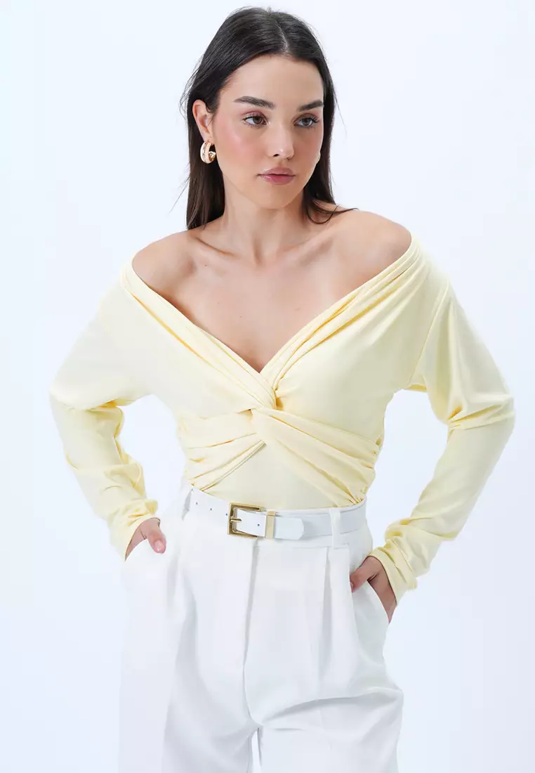 Off Shoulder Twist Blouse
