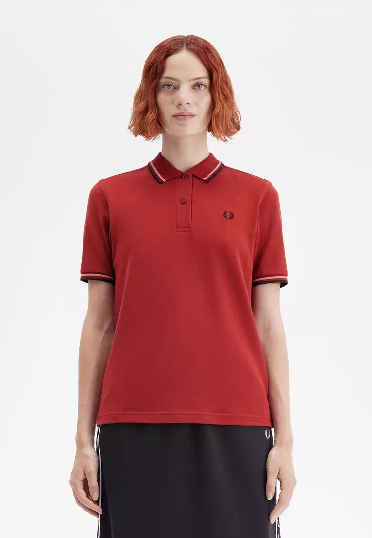 【FRED PERRY】The Fred Perry Shirt-G3600 G3600 - Silky Peach / Dark Petrol / Dark Petrol | The Fred