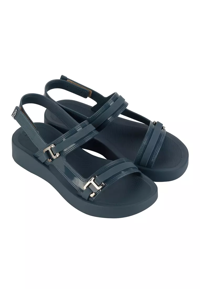 Discount on Zaxy  shoes - SKU: Zaxy Unica Papete Dark Jeans Blue Comfortable Sandals For Ladies