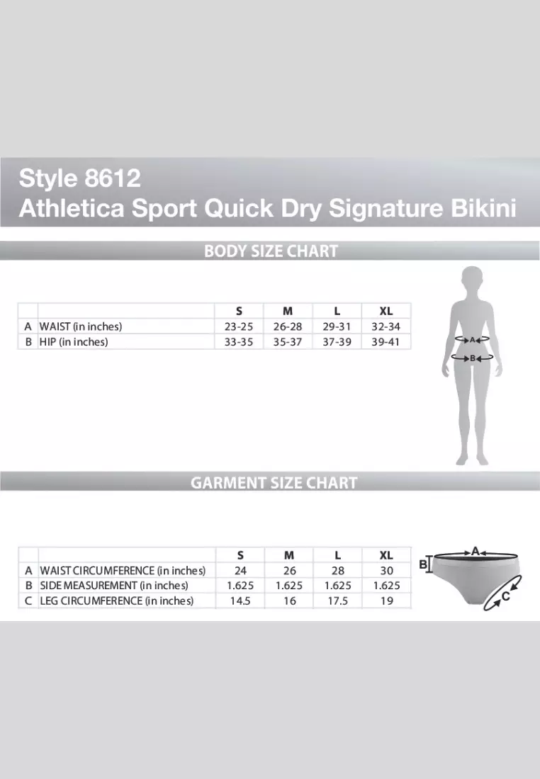 Athletica Sports Quickdry Signature Bikini Panty(Tri-Pack)