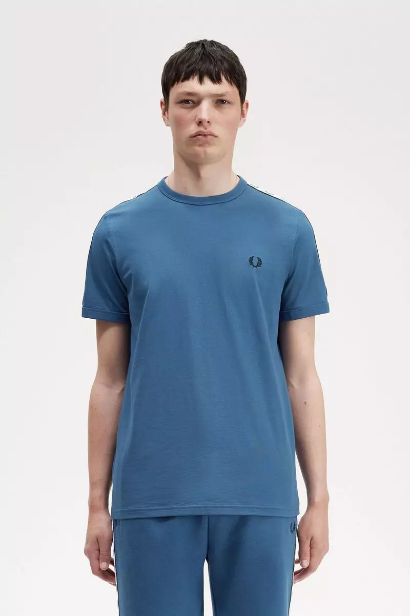 Buy Fred Perry Fred Perry M4620 Taped Ringer T-Shirt (Midnight Blue ...