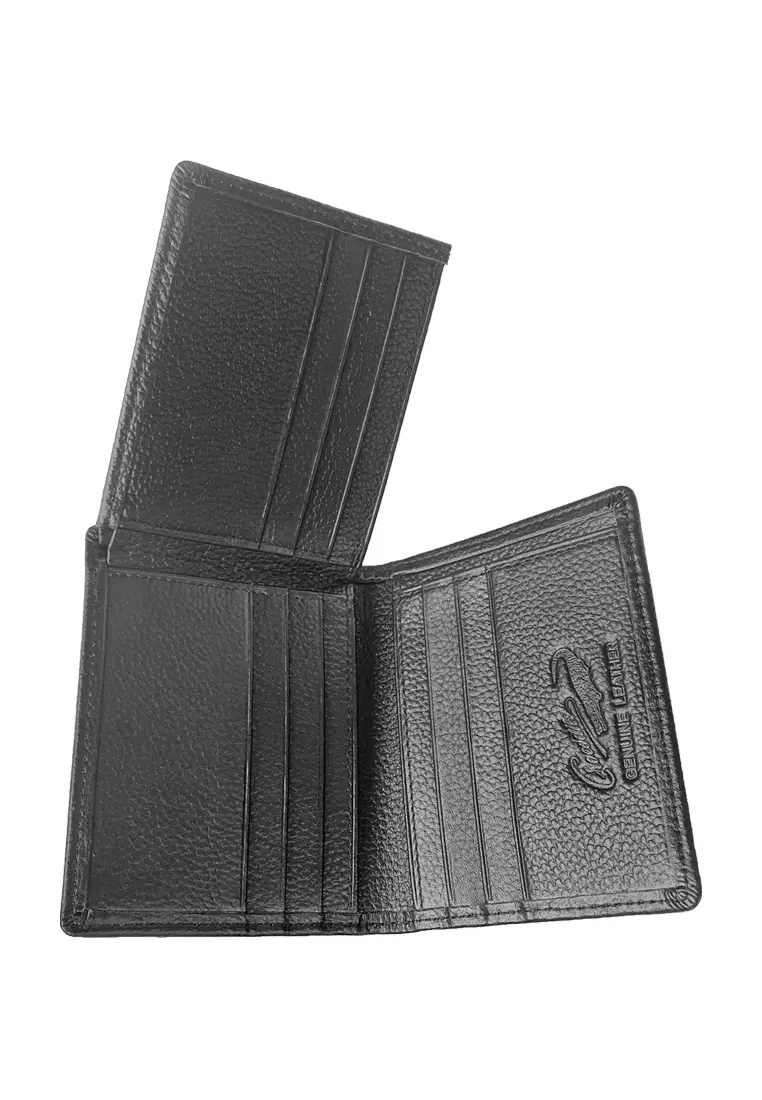 Crocodile 9063CY Dompet Pria Men Wallet Leather Kulit Original - Hitam