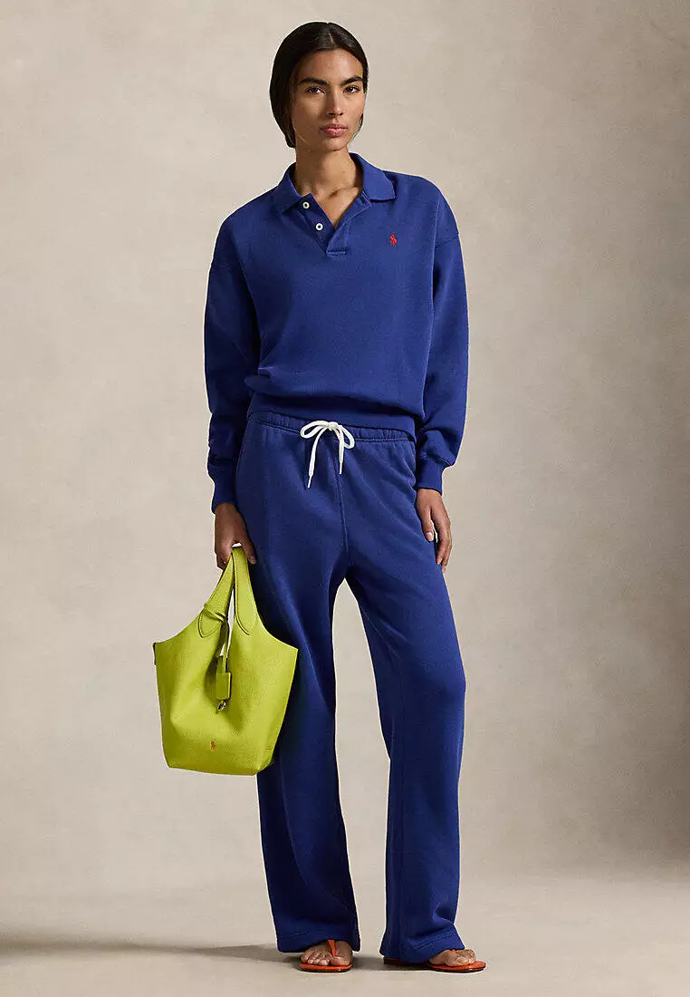 Polo-Collar Fleece Pullover
