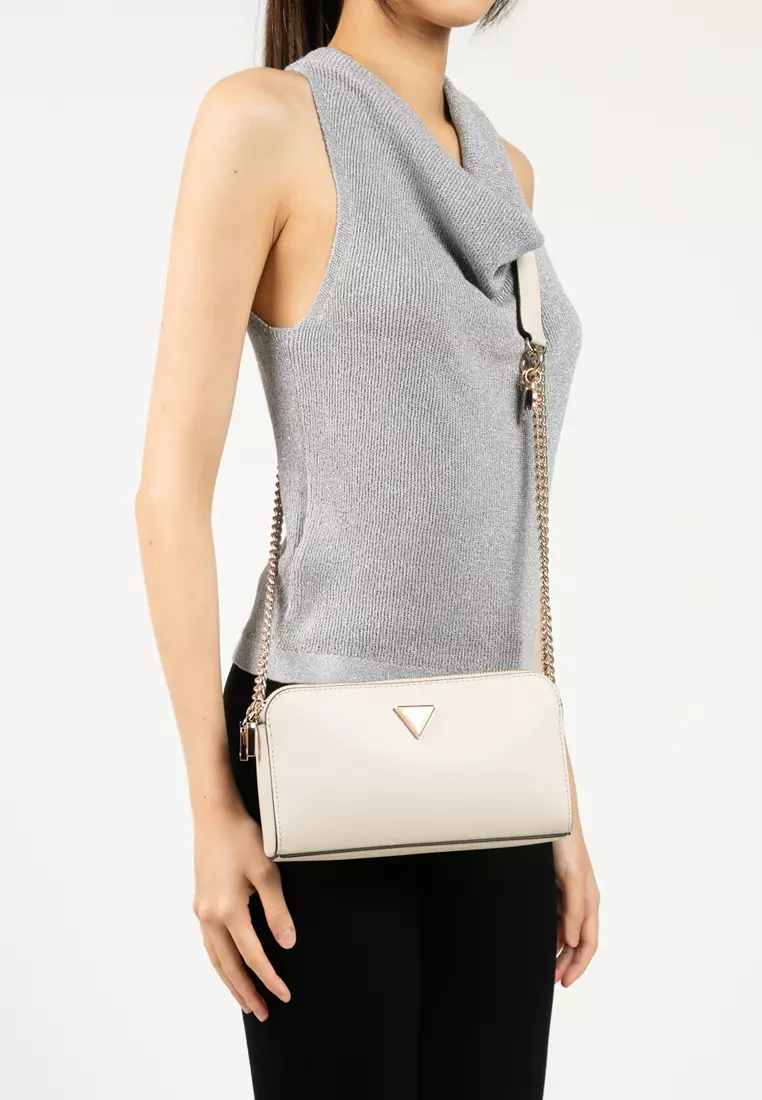 Guess Fedana Mini Shoulder Bag in Off White
