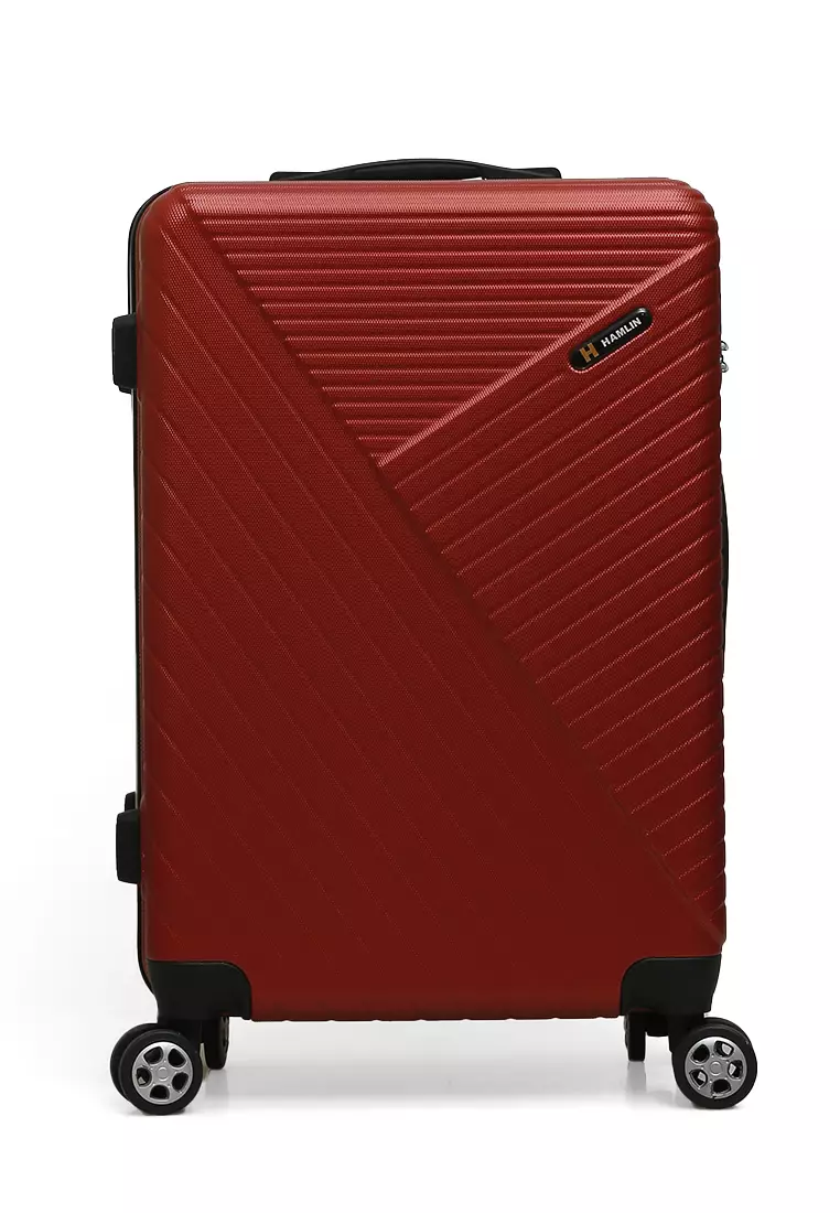 Isvara Tas Koper Hardcase Fiber One Set Unisex Large Compartment Suitcase Code Lock System Material ABS+PVC Coated ORIGINAL - Red