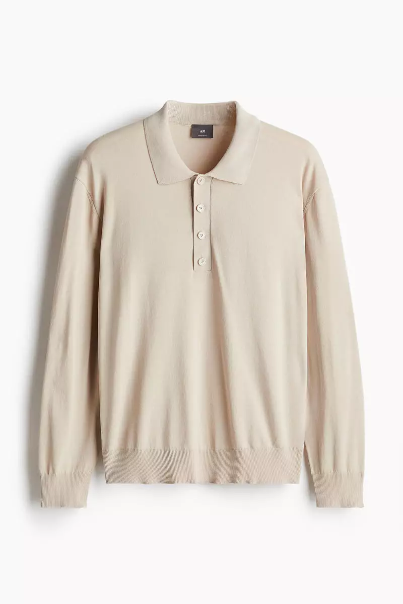 Regular Fit Fine-knit polo shirt