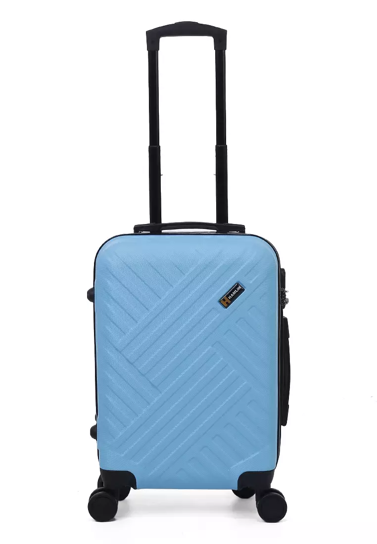 Carlton Koper Unisex Size 20 Inch Suitcase Large Compartment Material ABS+PVC Coated ORIGINAL - Light Blue