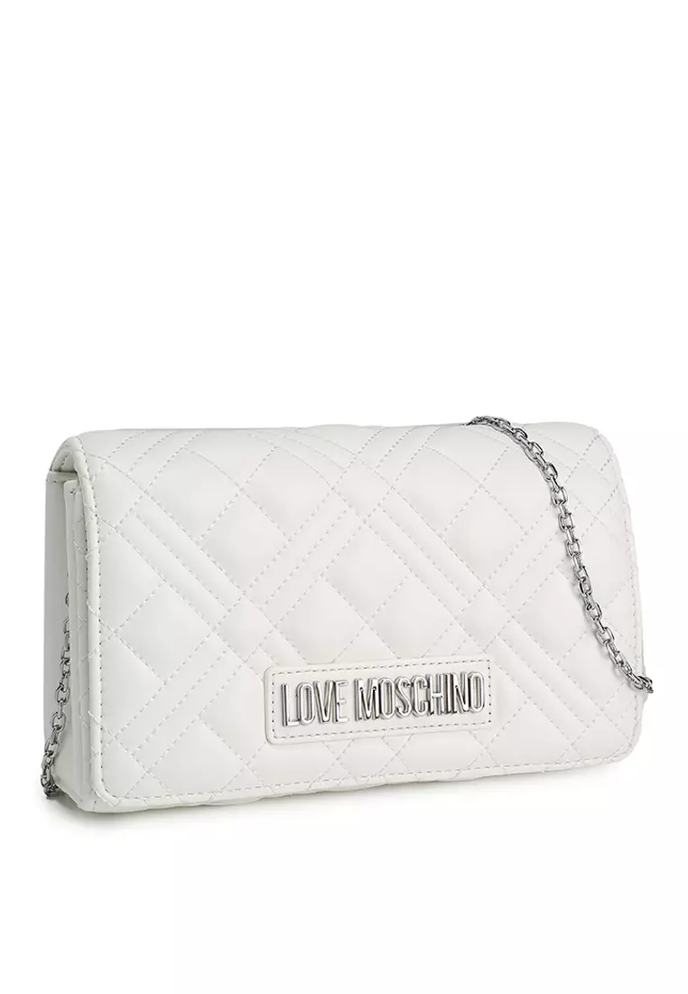 Jual Love Moschino Logo Quilted Chain Sling Bag (nt) Original 2025