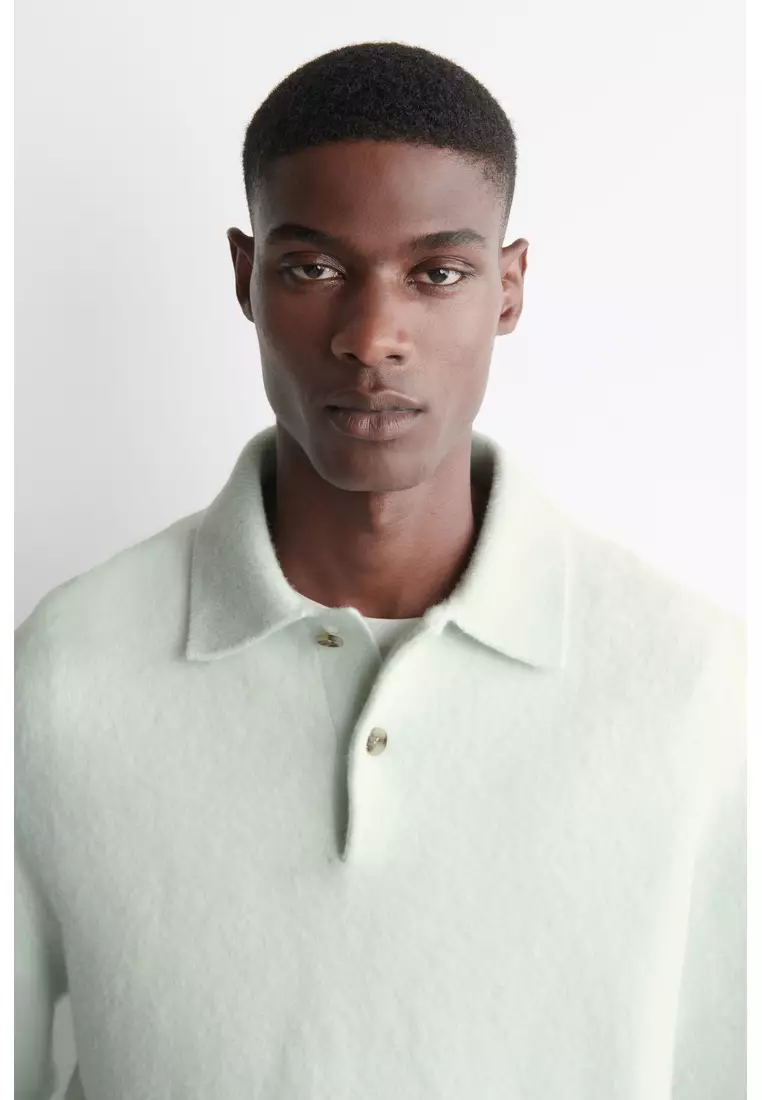 BRUSHED-WOOL POLO SHIRT