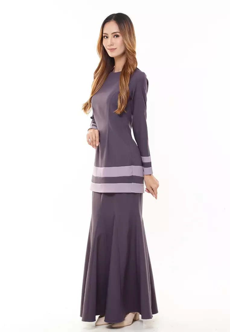 Alicia Kurung Modern in Dark Grey