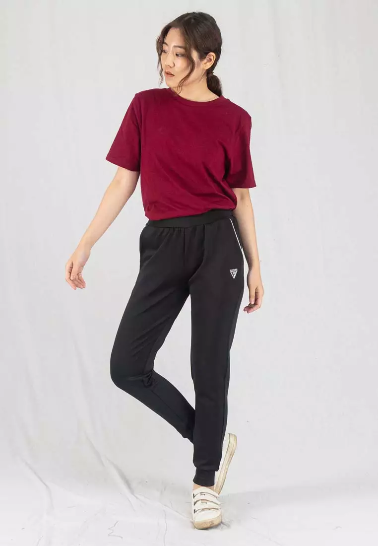 Forest Ladies 100% Cotton Plain Round Neck Tee - 821857-56Maroon