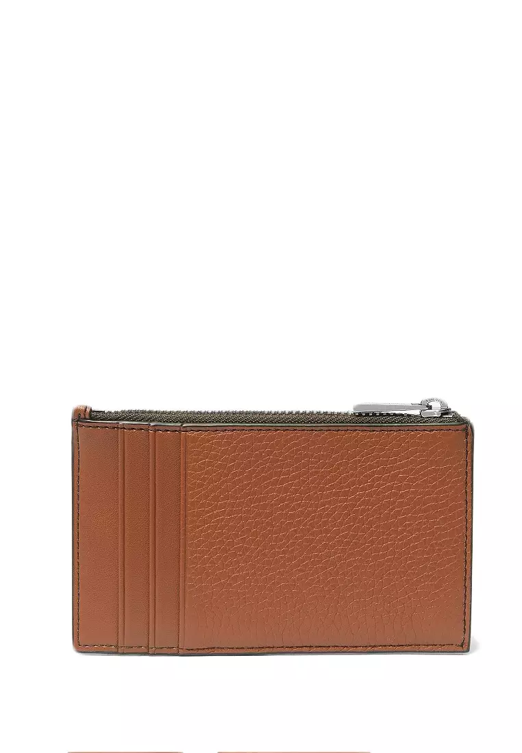Buy Michael Kors Mens Cooper Slim Zip Wallet - Brown 2026 Online