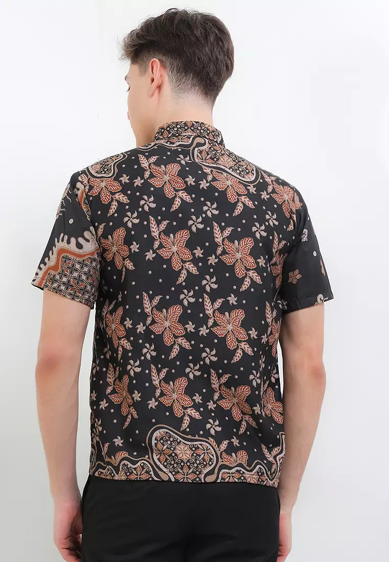 Bintang Kemeja Batik Exclusive Premium Pria Casual Modern Lengan Pendek