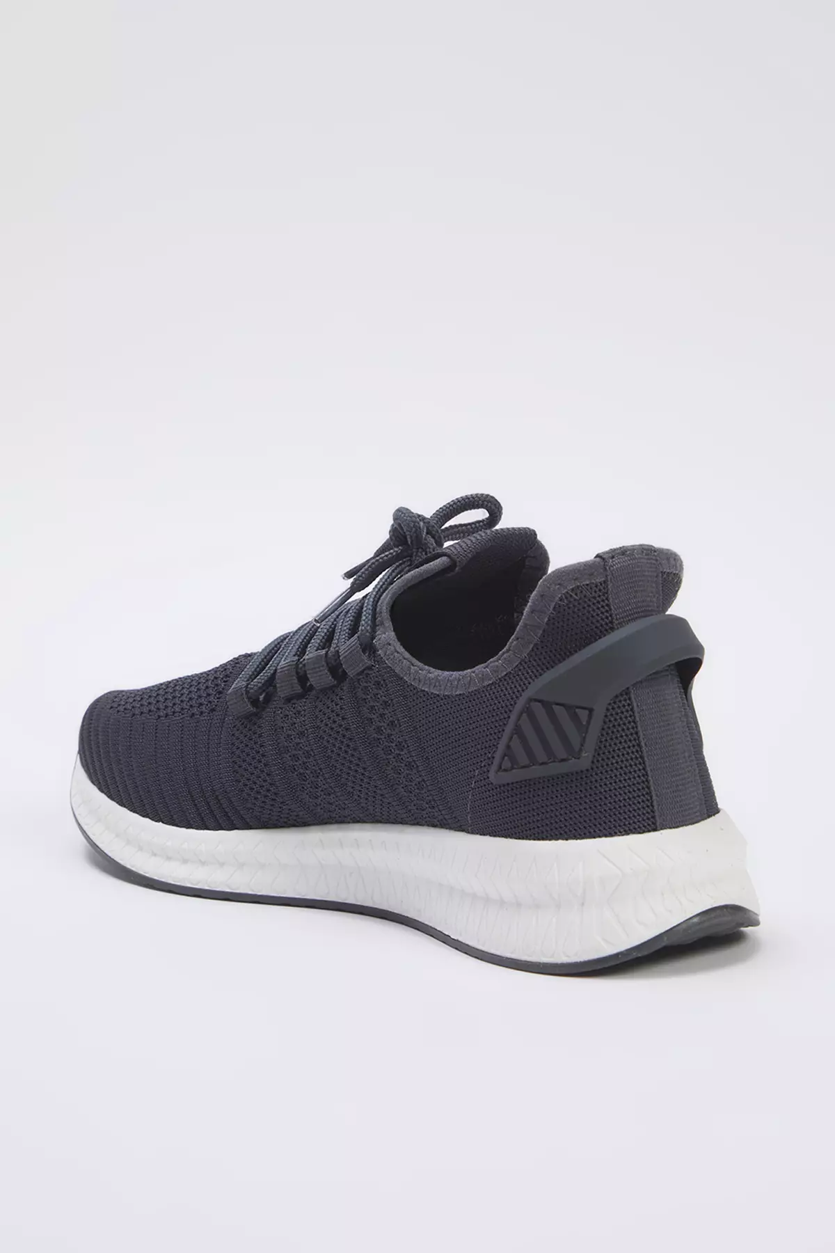 Navy Blue Knitwear Lace-Up Light Sole Men's Sneakers Takss25Sn00018
