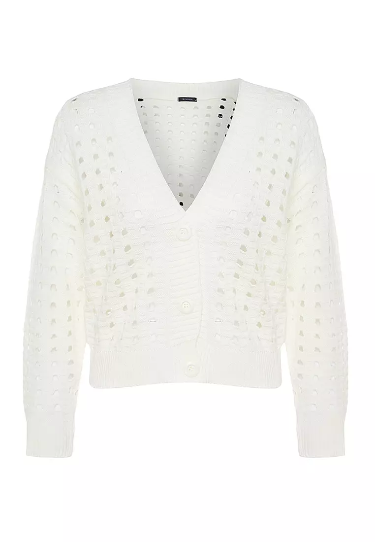 White open knit on sale cardigan