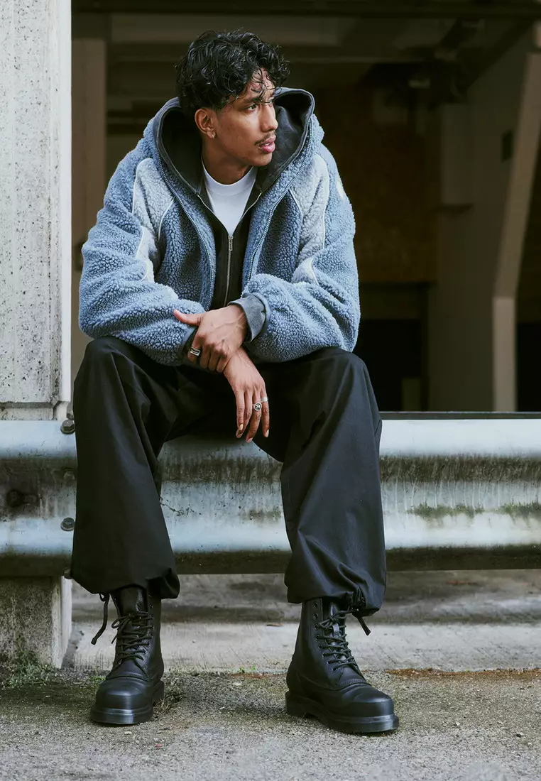 1460 Fleece Lined Leather Sub Black Boots Women