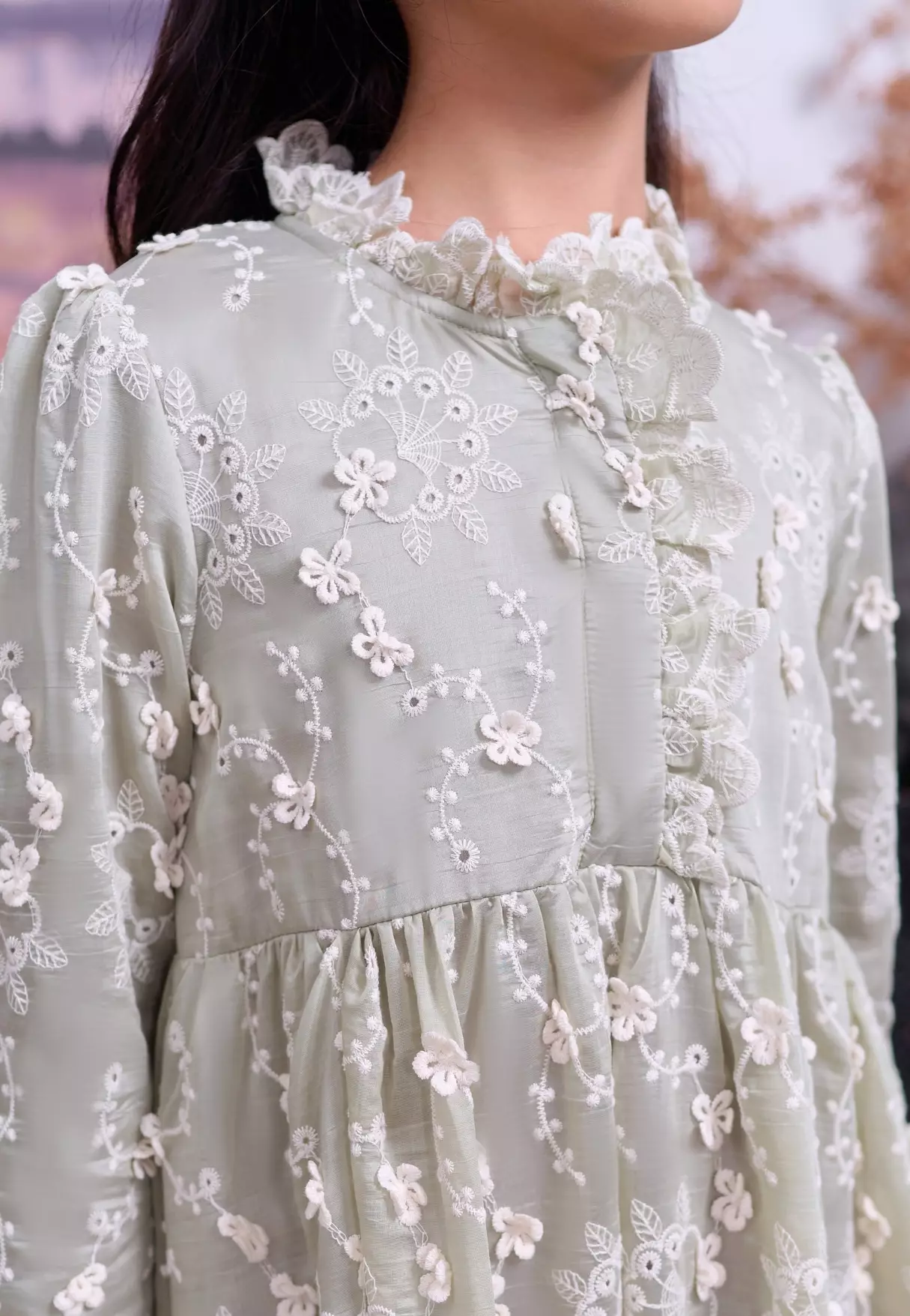 Kyra Dress - Sage Kids