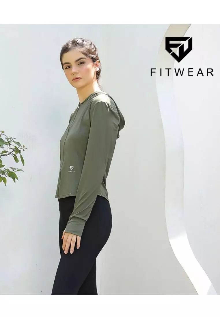 Fitwear - Jaket Olahraga Wanita DRYFIT NATASHA SLIMFIT ANTI UV - ARMY