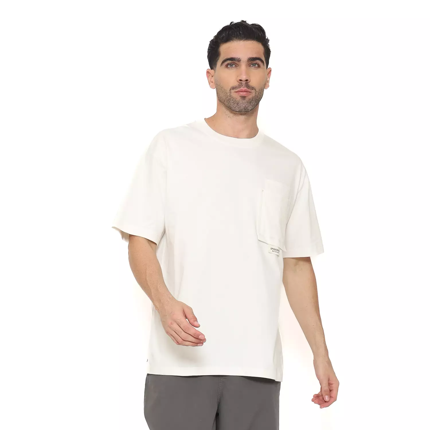 Spyderbilt Kaos Lengan Pendek Tevic Oversize Men Tee Off White Planet Surf